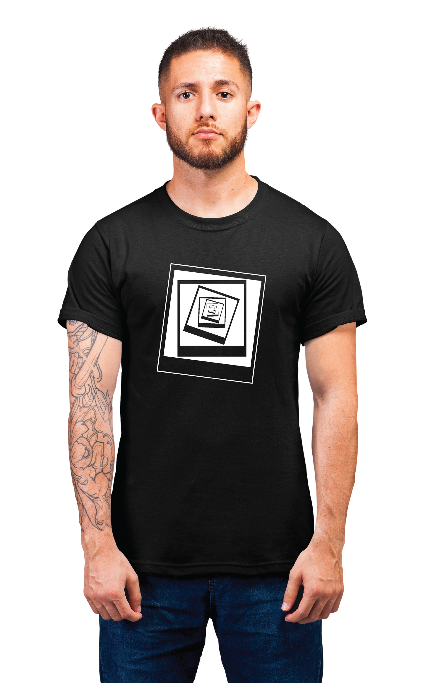 Sweaty Armpits Premium Unisex Printed T-shirt "Memento" Christopher Nolan Jonathan Nolan Frame Into Frame Minimalistic Design