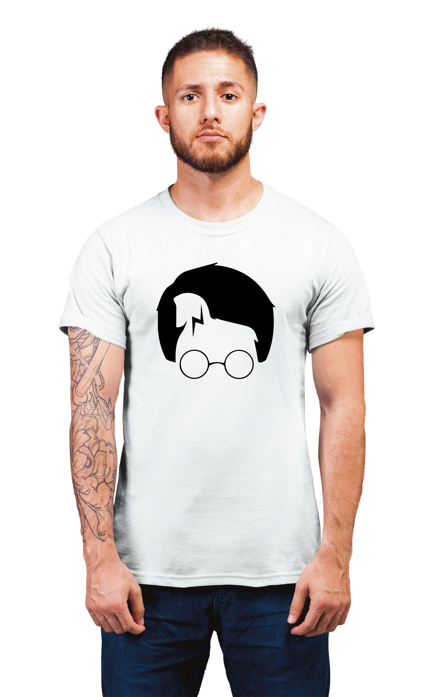 Sweaty Armpits Premium Unisex Printed T-shirt "Harry Potter" "The Wizard Word" "Potterhead" Iconic Glasses and Scar Movie Enthusiast Special Minimalistic Design