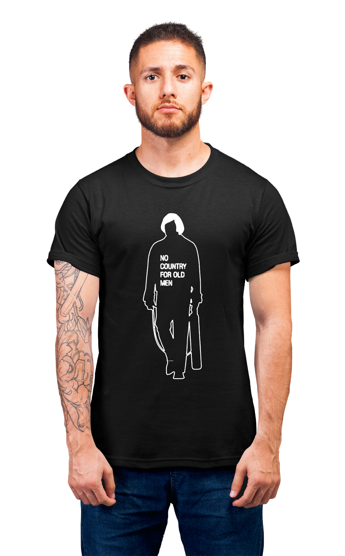 Sweaty Armpits Premium Unisex Printed T-shirt Antone, No Country For Old Man, Iconic Character