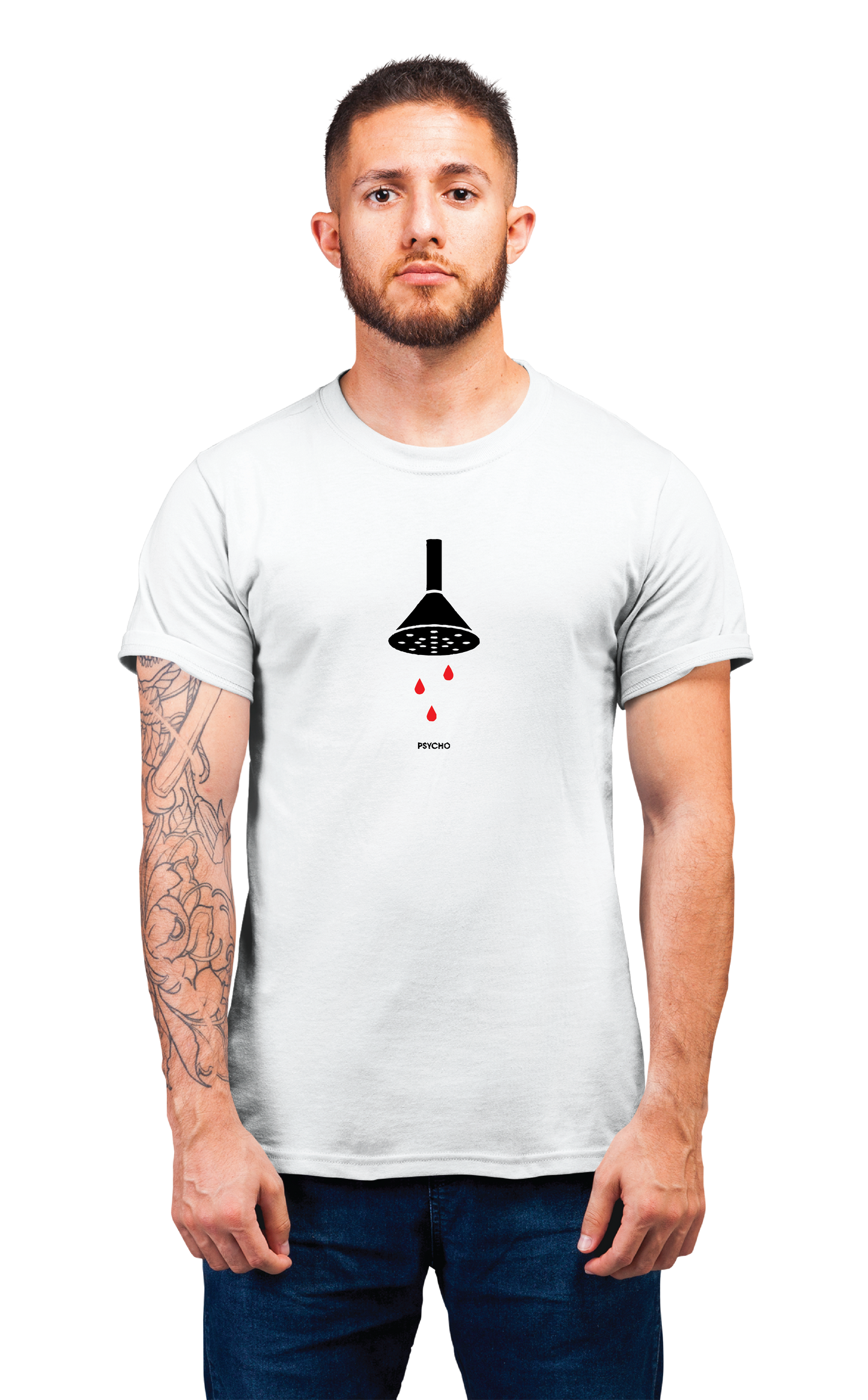 Sweaty Armpits Premium Unisex Printed T-shirt Alfred Hitchcock Psycho Movie Minimalistic Design