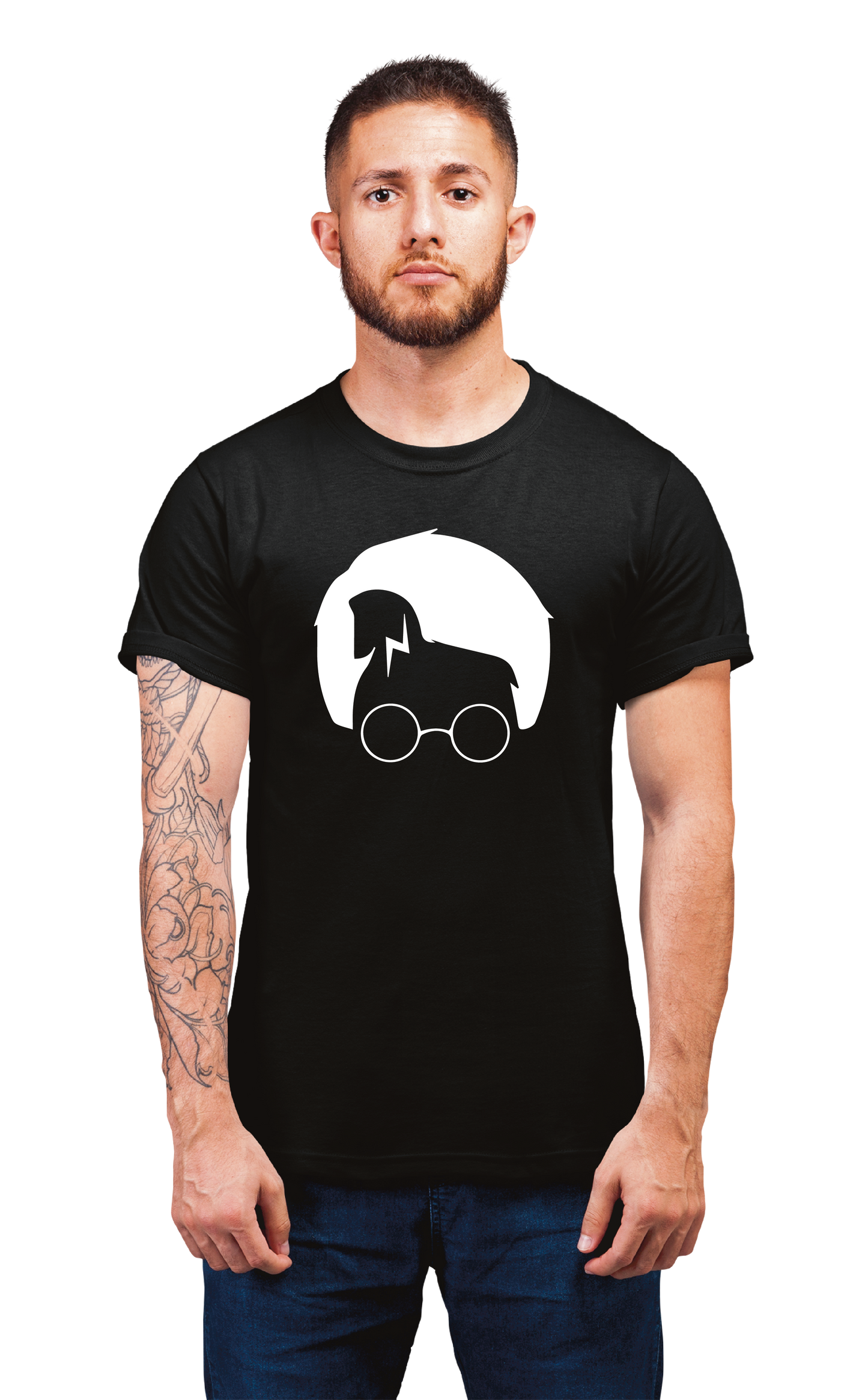 Sweaty Armpits Premium Unisex Printed T-shirt "Harry Potter" "The Wizard Word" "Potterhead" Iconic Glasses and Scar Movie Enthusiast Special Minimalistic Design