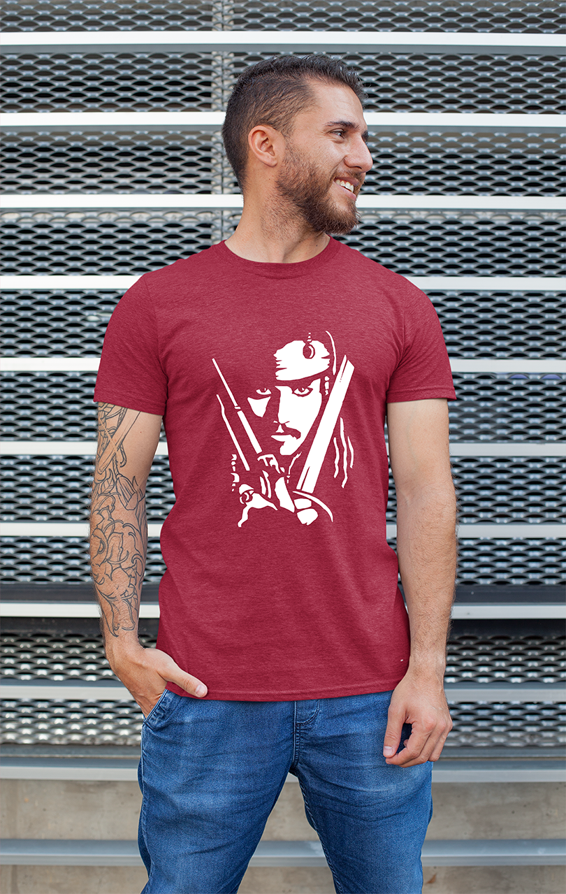Sweaty Armpits Premium Unisex Printed T-shirtsMovie Captain Jack Sparrow Johnny Dep, Pirates Of The Caribbean