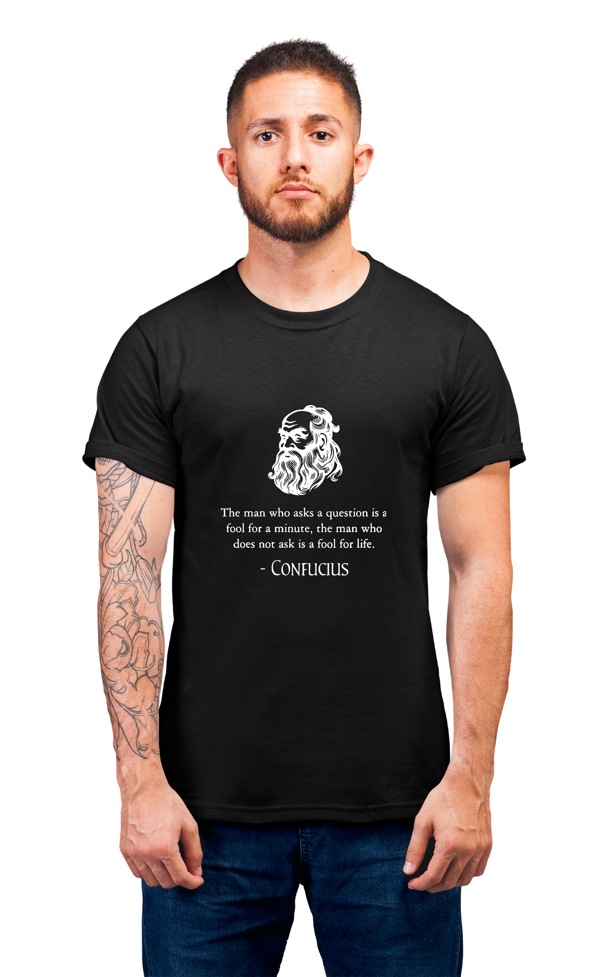 Minimalist movie-inspired T-shirt with a round neck and breathable 180 GSM material