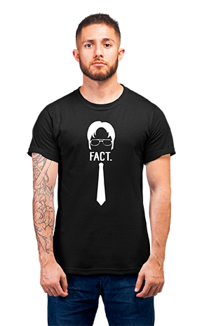 Sweaty Armpits Premium Unisex Printed T-shirt,The Office (US) Dwight "FACT" American Sitcom, T.V Show, Minimalistic Design