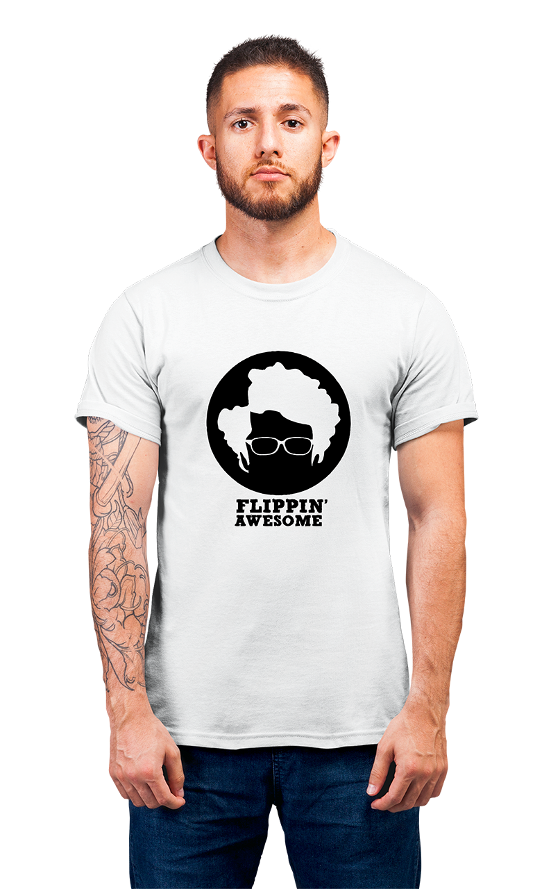 Sweaty Armpits Premium Unisex Printed T-shirt "The IT Crowd" British Classic Comedy Series "Moss" "Flipping Awesome" Minimalistic Design