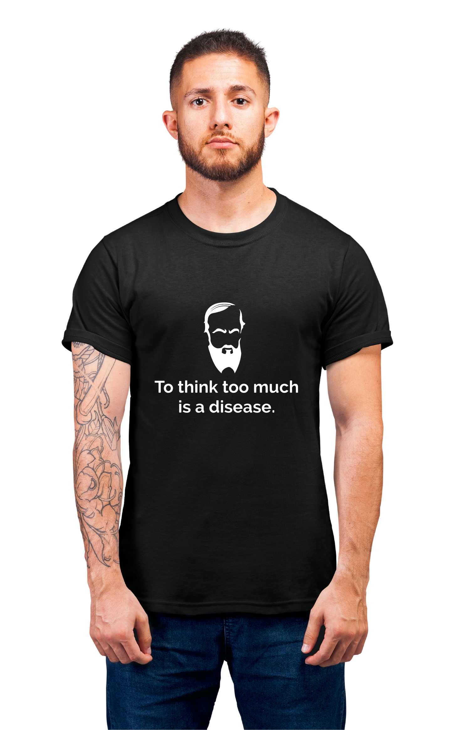 Minimalist movie-inspired T-shirt with a round neck and breathable 180 GSM material