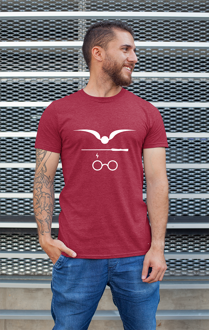 Sweaty Armpits Premium Unisex Printed "Harry Potter" Wand Glasses Snitch Wear It For your Quidditch Championship Minimalistic Design