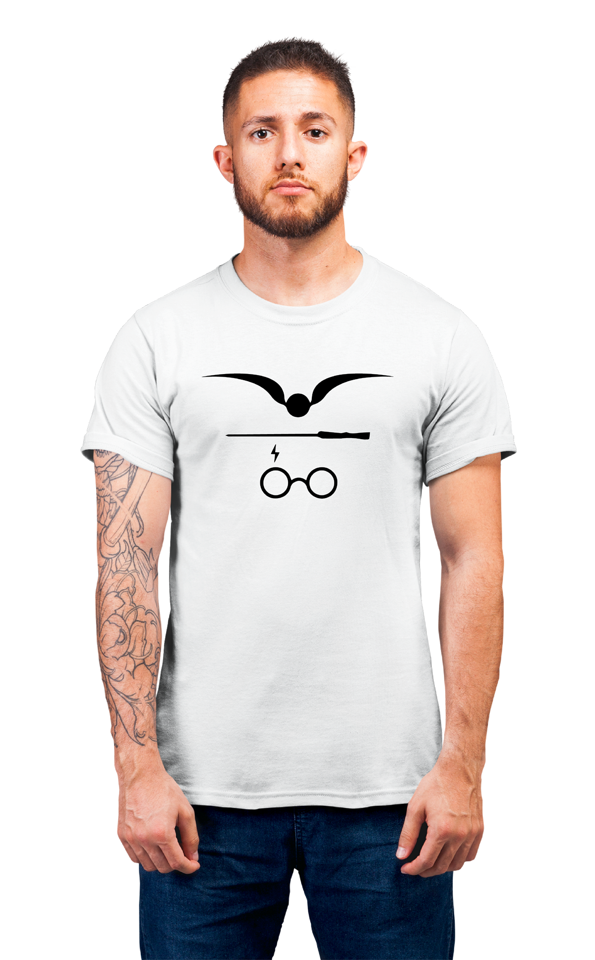 Sweaty Armpits Premium Unisex Printed "Harry Potter" Wand Glasses Snitch Wear It For your Quidditch Championship Minimalistic Design