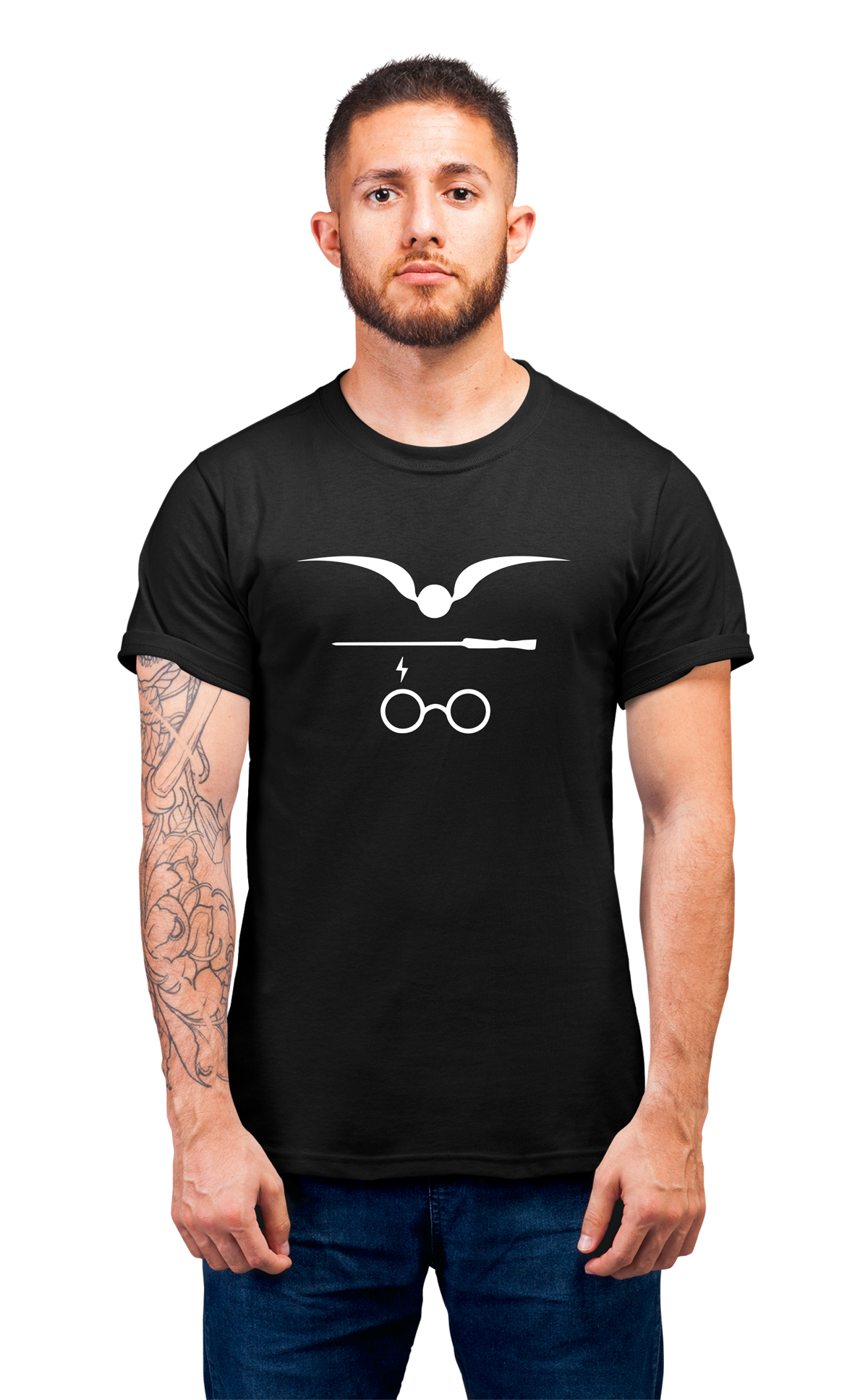 Sweaty Armpits Premium Unisex Printed "Harry Potter" Wand Glasses Snitch Wear It For your Quidditch Championship Minimalistic Design