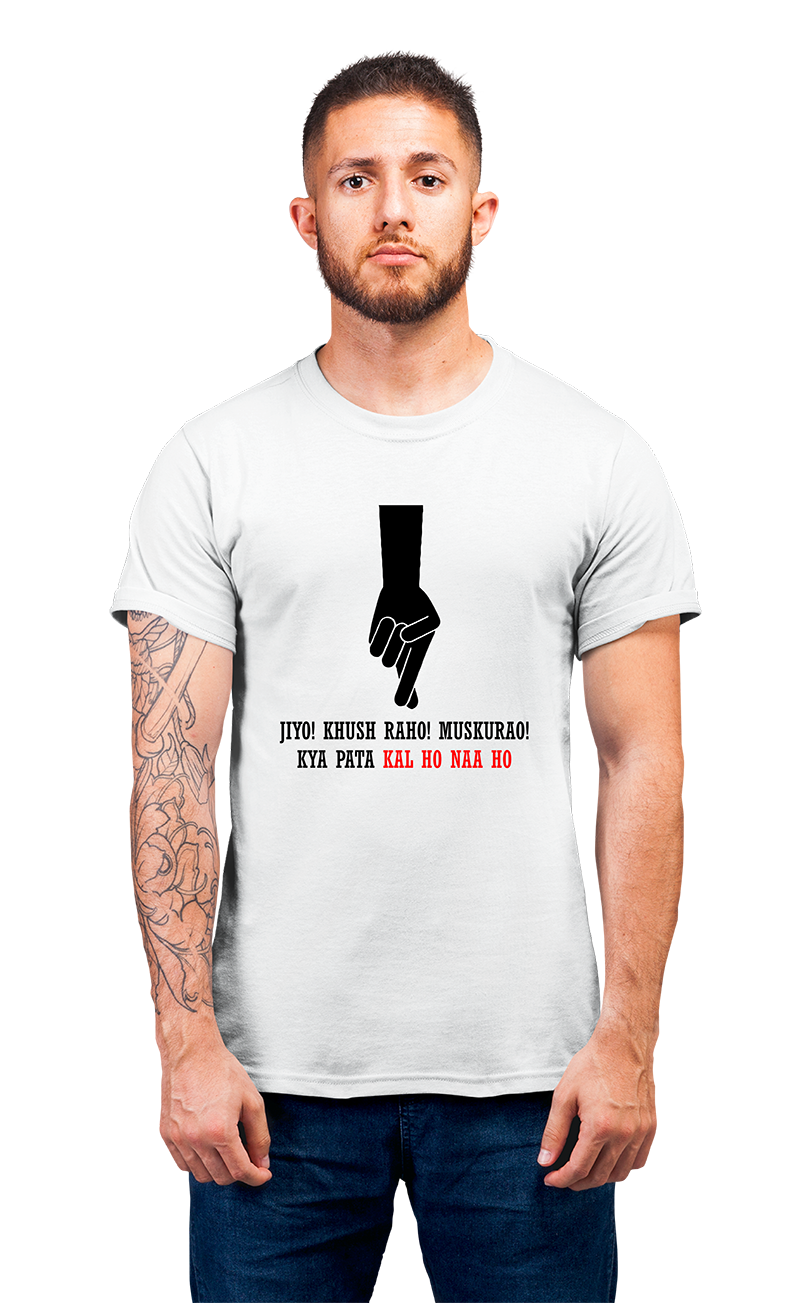 Sweaty Armpits Premium Unisex Printed T-shirt Hindi Movie Kal Ho Na Ho Minimalistic Design