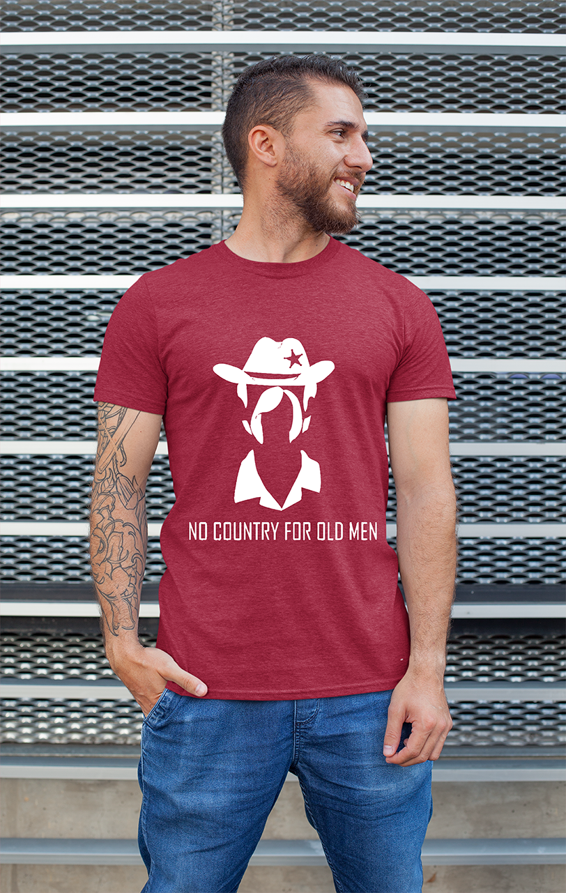 Sweaty Armpits Premium Unisex Printed T-shirts"No Country For Old Men" Coen Brothers Thriller Marterpiece Minimalistic Design