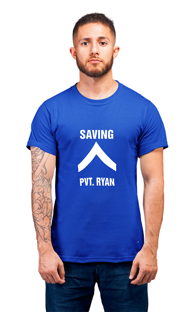 Sweaty Armpits Premium Unisex Printed T-shirt Saving Private Ryan Steven Spilberg Movie World War 2 Epic Minimalistic Design