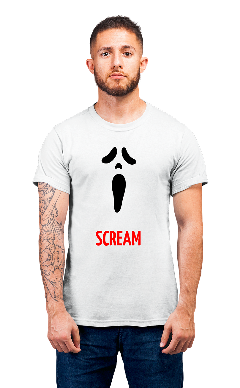 Sweaty Armpits Premium Unisex Printed T-shirt Classic Horror Movie "Scream" Minimalistic Desgn
