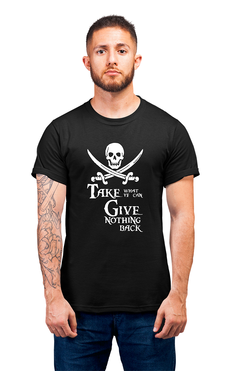 Sweaty Armpits Premium Unisex Printed T-shirts Pirates Of The Caribiean Take What You Can Give Nothing Back Minimalistic Design
