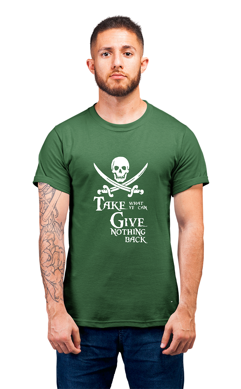 Sweaty Armpits Premium Unisex Printed T-shirts Pirates Of The Caribiean Take What You Can Give Nothing Back Minimalistic Design