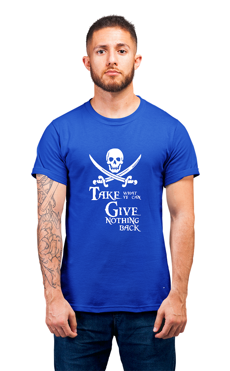 Sweaty Armpits Premium Unisex Printed T-shirts Pirates Of The Caribiean Take What You Can Give Nothing Back Minimalistic Design