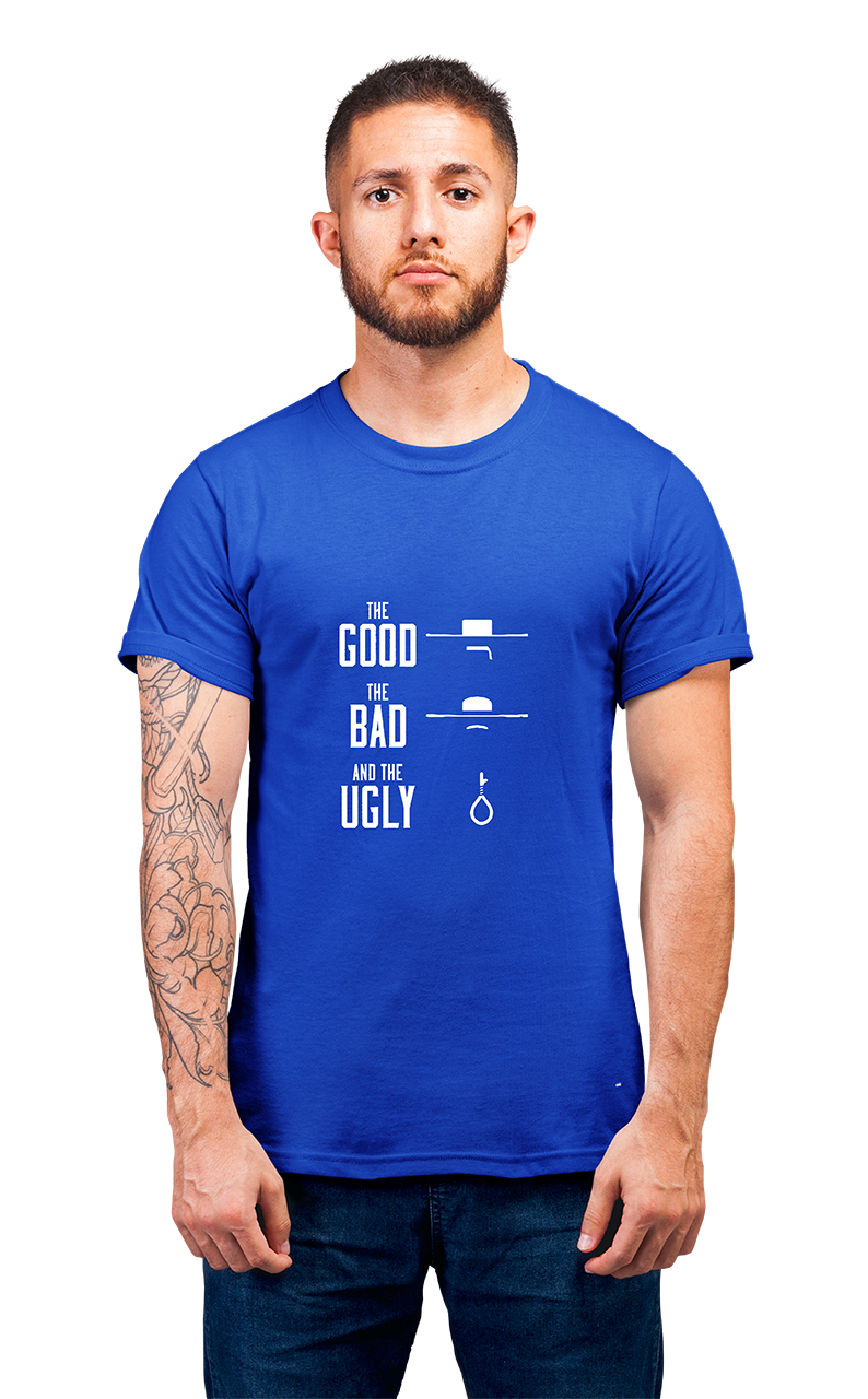 Minimalist movie-inspired T-shirt with a round neck and breathable 180 GSM material