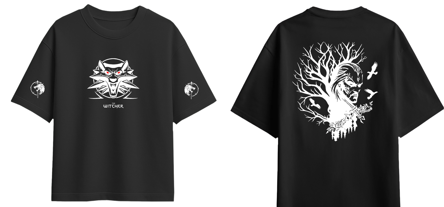 Sweaty Armpits Premium Unisex Oversized T-Shirts  The Witcher1 T.V Show Minimalisitc Design
