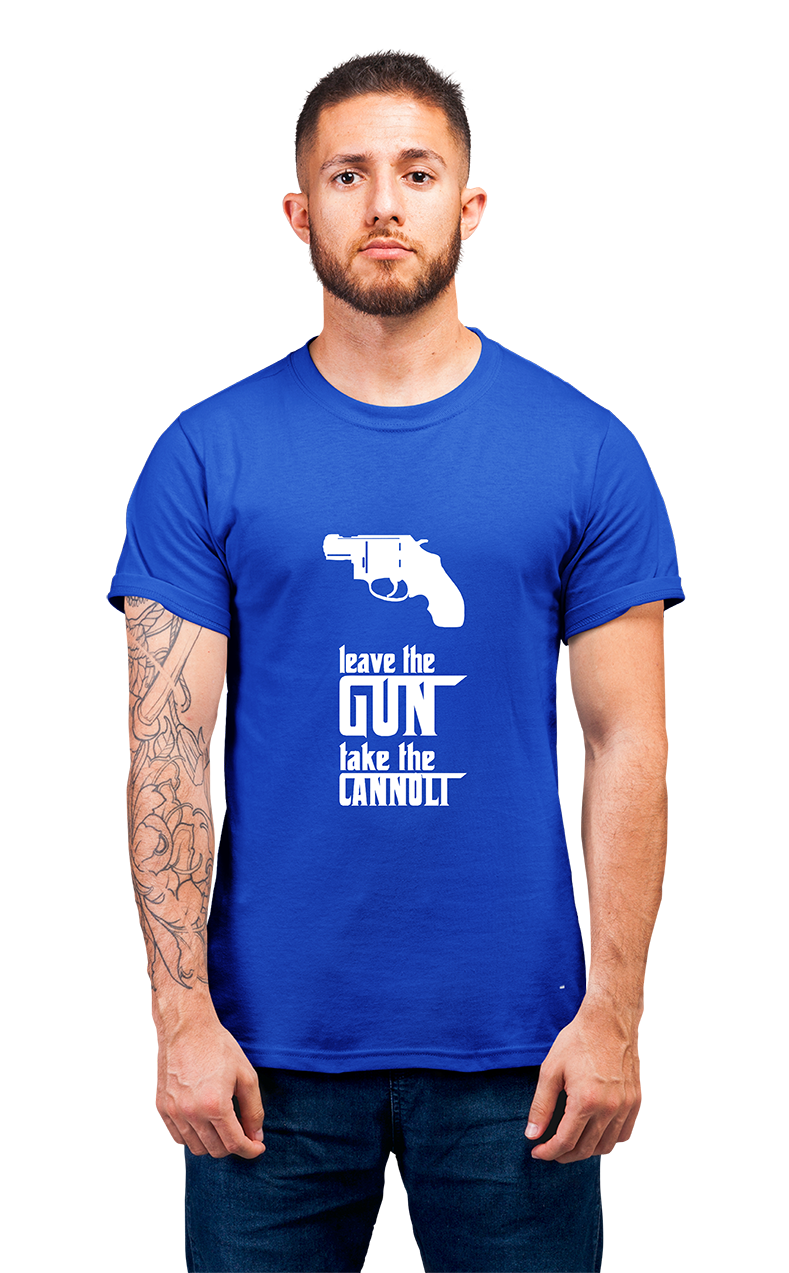 Sweaty Armpits Premium Unisex Printed T-shirt The Godfather Take The Gun Leave The Canoli Minimalistic Desgn