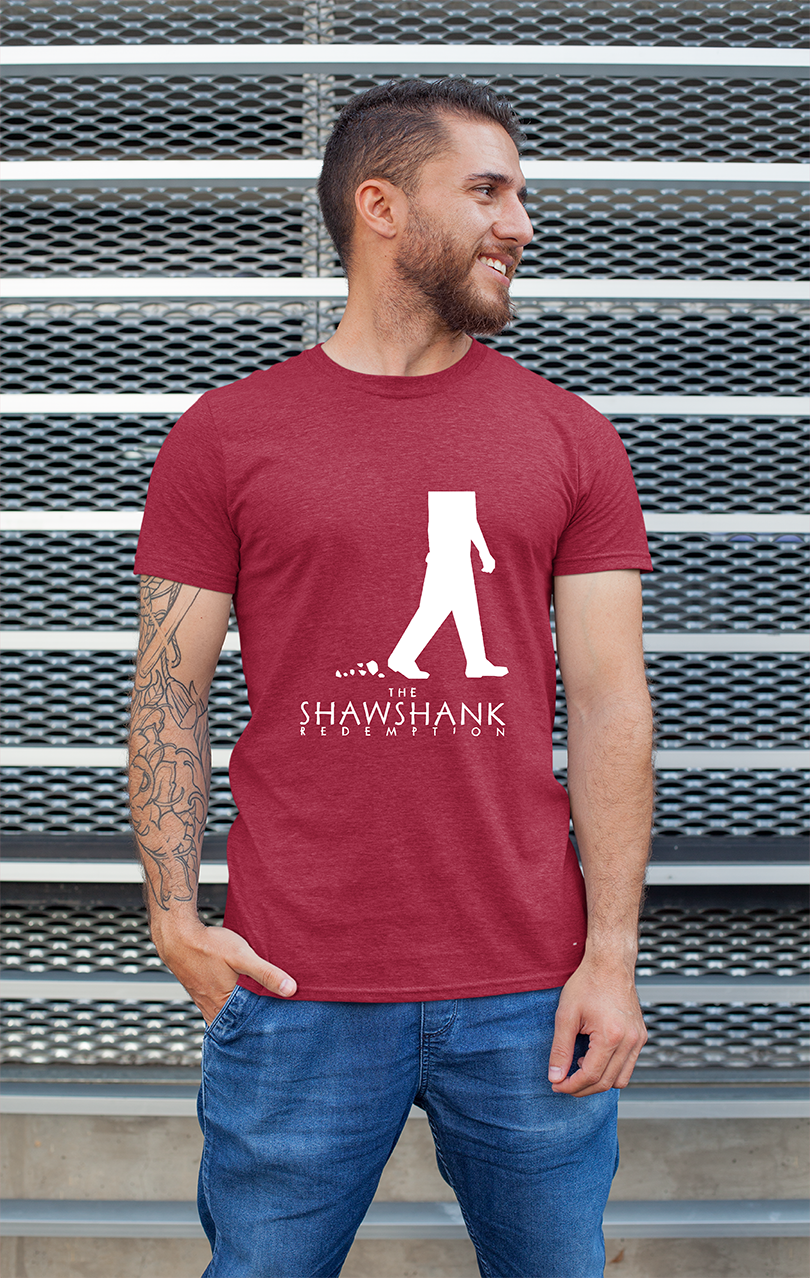 Sweaty Armpits Premium Unisex Printed T-shirt "The Shawshank Redemption" Frank Darabont Stephen King Slow Prison Break Minimalistic Design