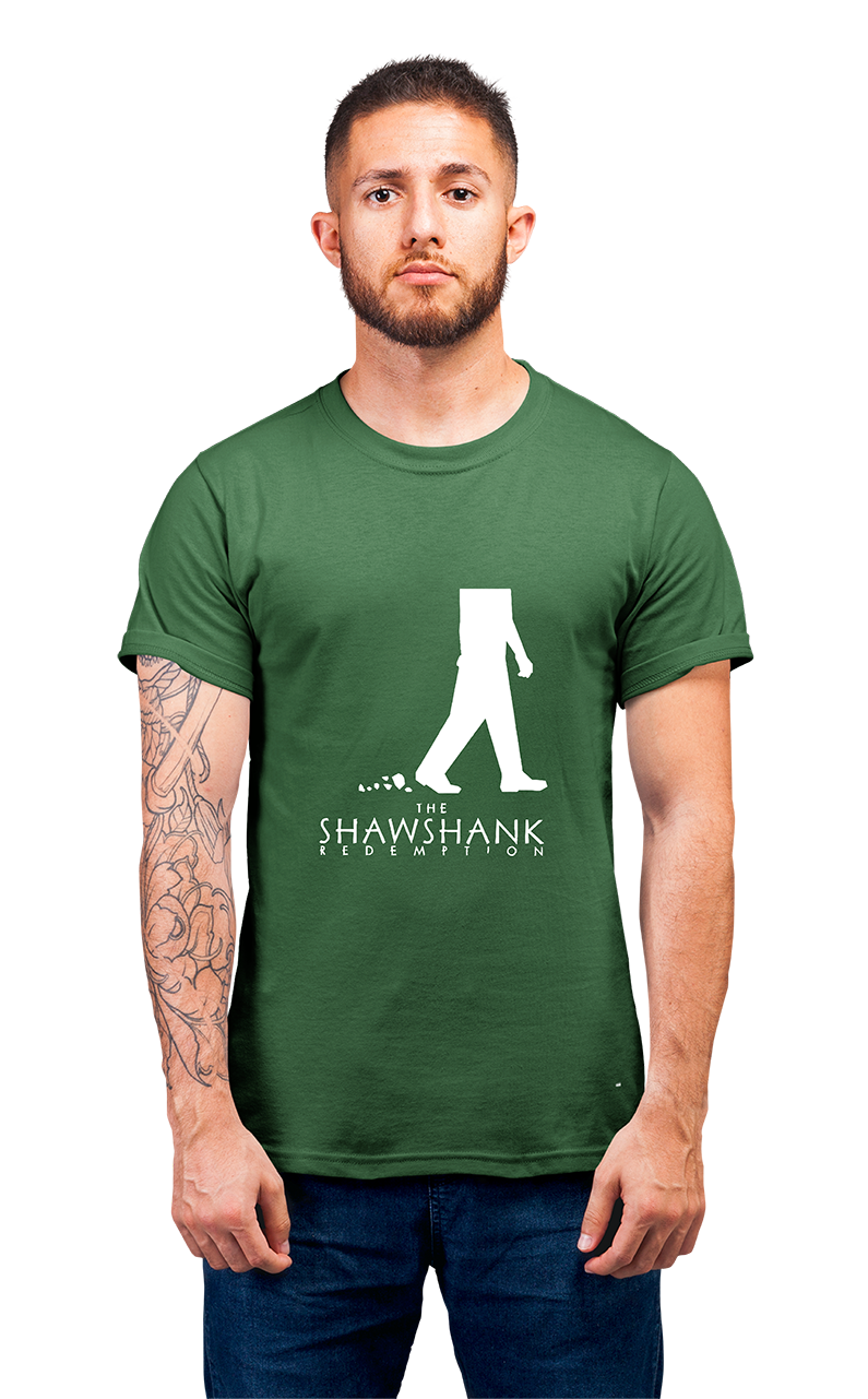 Sweaty Armpits Premium Unisex Printed T-shirt "The Shawshank Redemption" Frank Darabont Stephen King Slow Prison Break Minimalistic Design