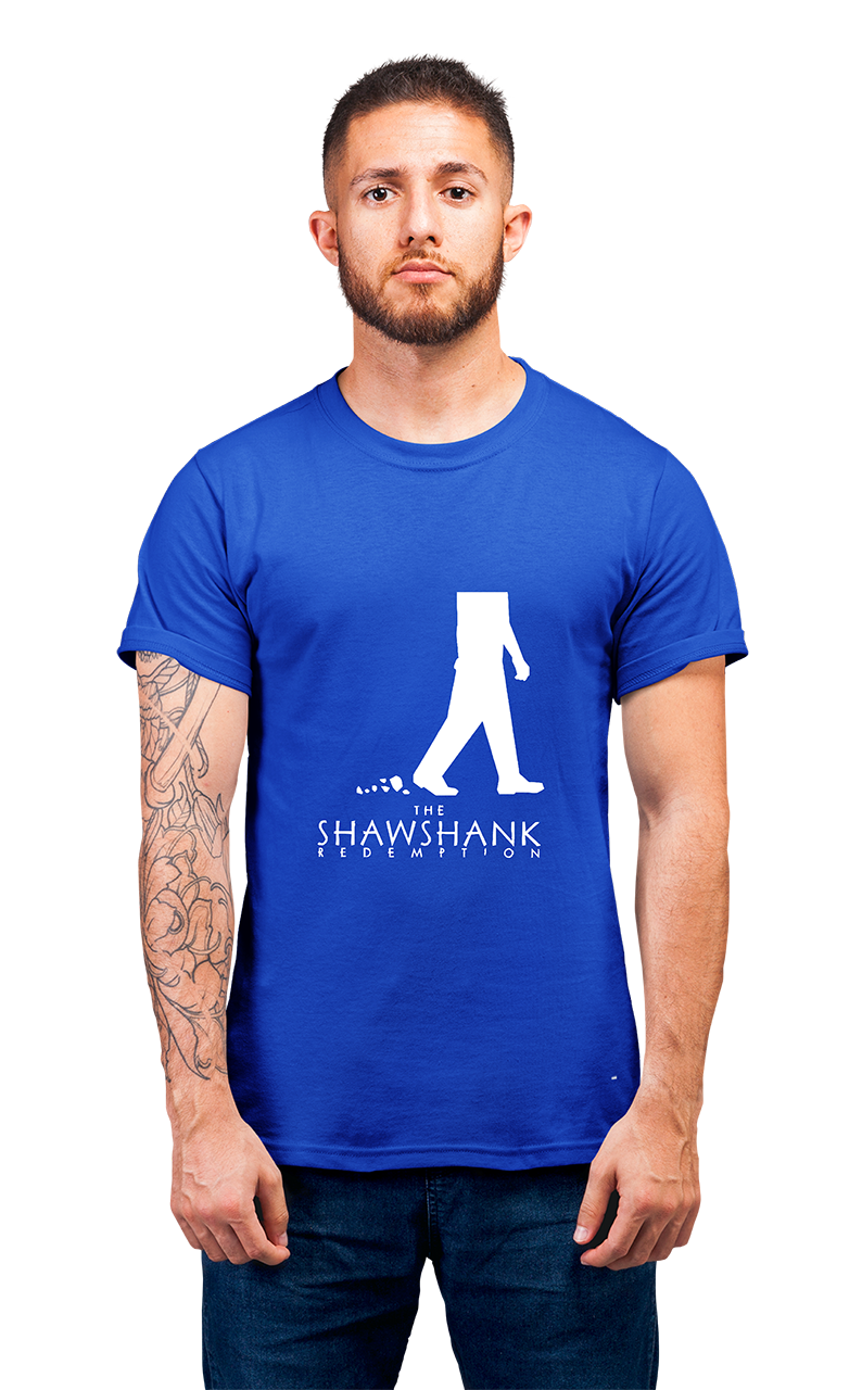 Minimalist movie-inspired T-shirt with a round neck and breathable 180 GSM material
