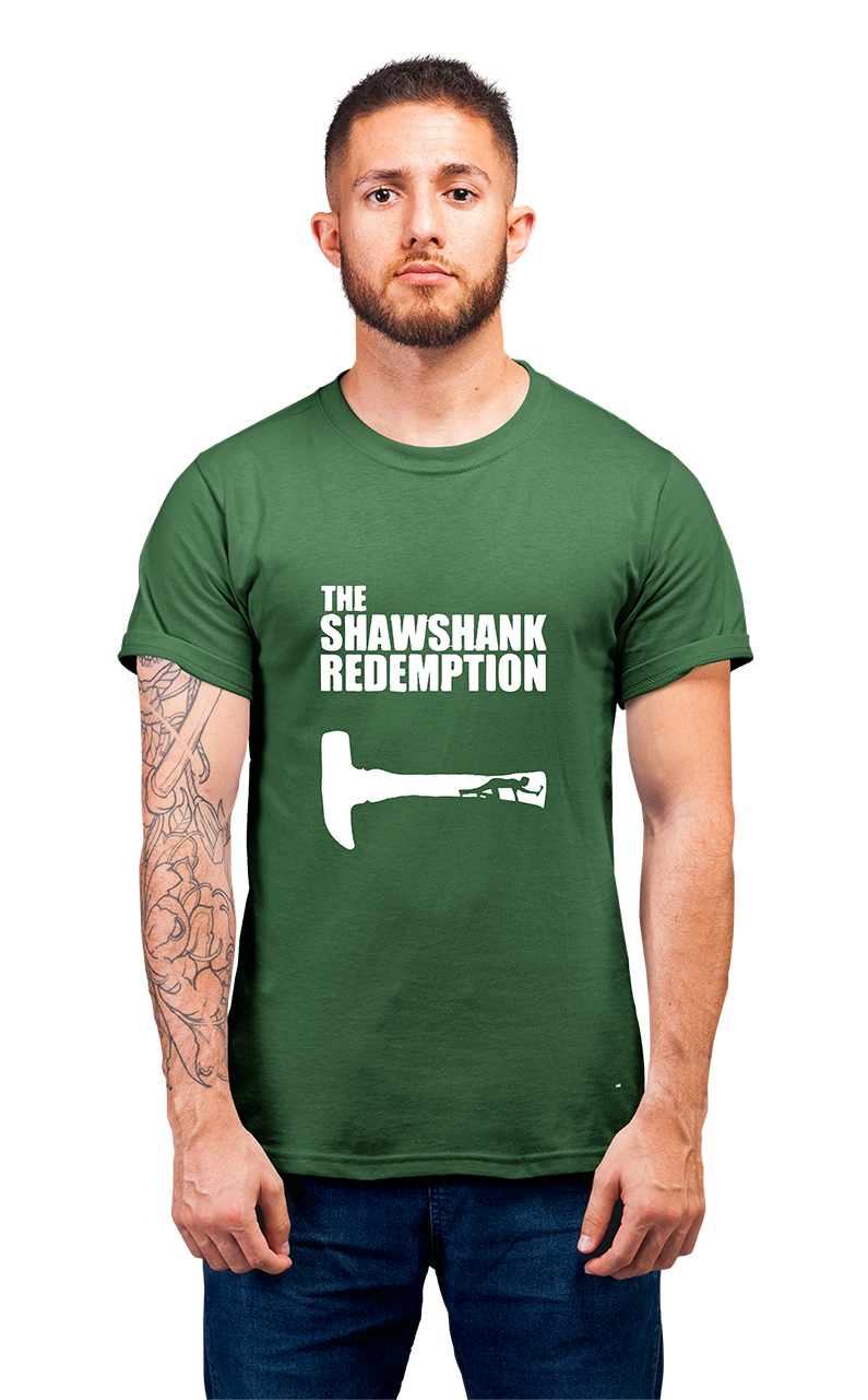 Minimalist movie-inspired T-shirt with a round neck and breathable 180 GSM material