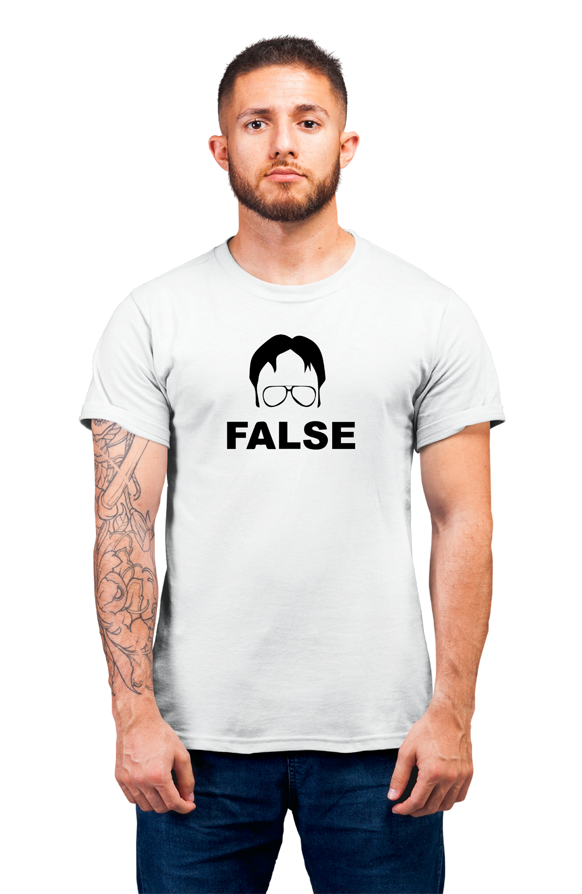 Sweaty Armpits Premium Unisex Printed T-shir The Office (US) Dwight "FALSE" American Sitcom, T.V Show, Minimalistic Design