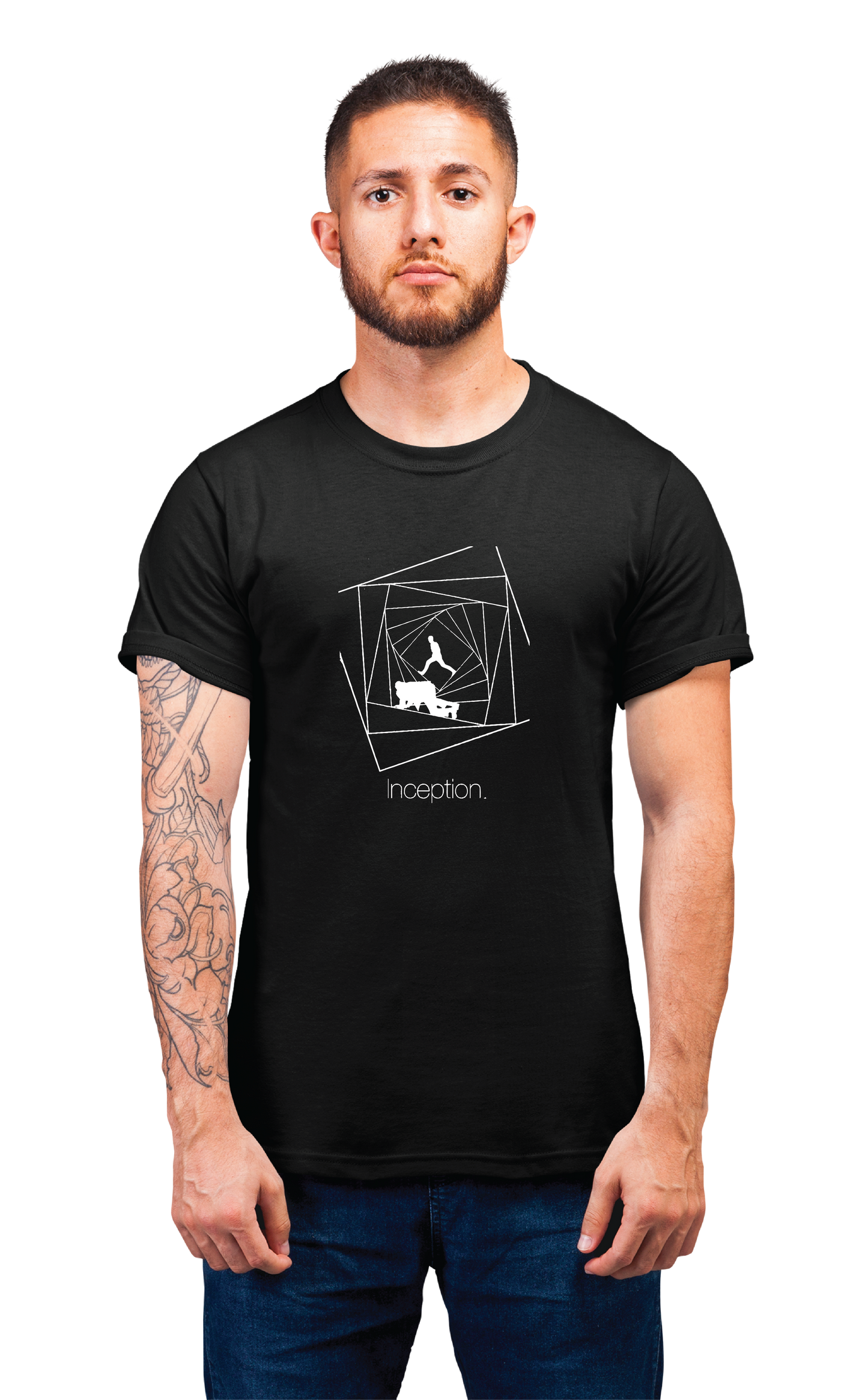 Sweaty Armpits Premium Unisex Printed T-shirt  Inception "Hallway Fight Scene" Christopher Nolan Movie Sci-Fi Epic Heist Movie,  Minimalistic Design
