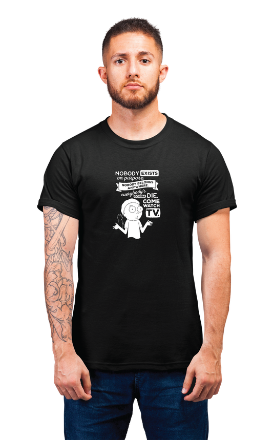 Sweaty Armpits Premium Unisex Printed T-shirts "Rick And Morty" Sci-Fi Comedy Animated Show, "Morty Quote" Minimalistic Design
