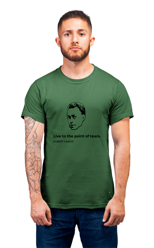 Minimalist movie-inspired T-shirt with a round neck and breathable 180 GSM material