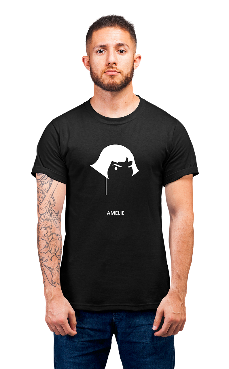 Minimalist movie-inspired T-shirt with a round neck and breathable 180 GSM material