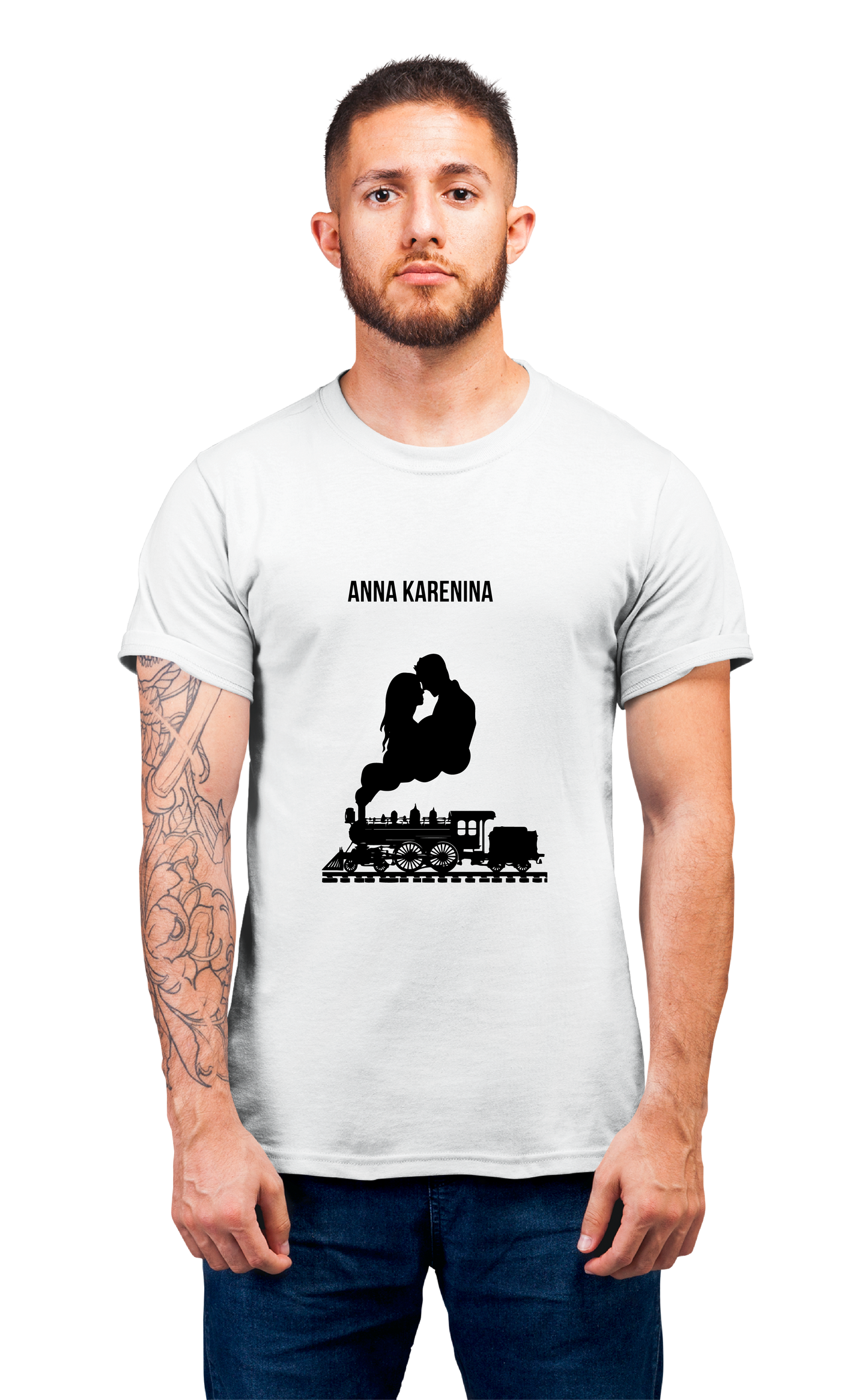 Sweaty Armpits Premium Unisex Printed T-shirts, Anna Karenina Epic Novel Leo Tolstoy Minimalistic Design