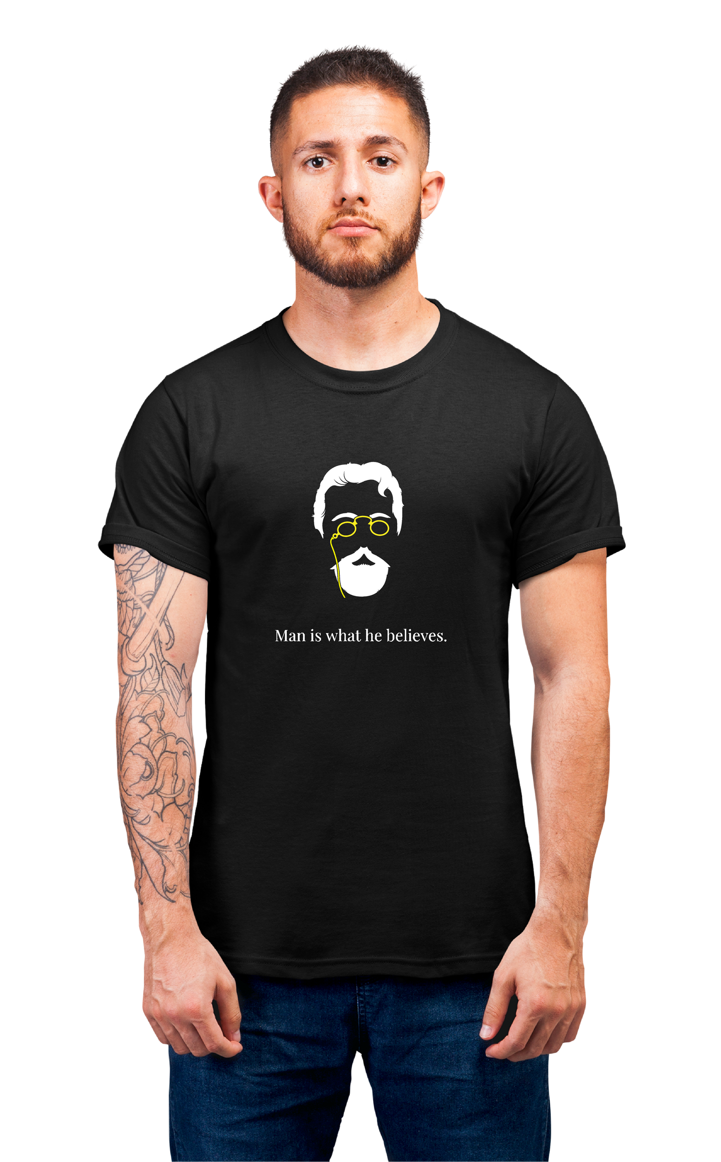 Minimalist movie-inspired T-shirt with a round neck and breathable 180 GSM material