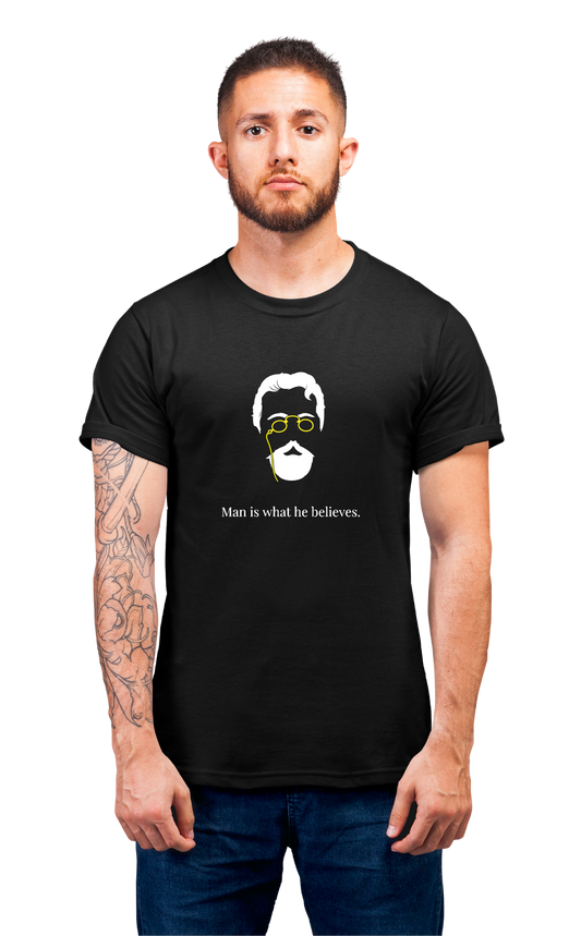 Minimalist movie-inspired T-shirt with a round neck and breathable 180 GSM material