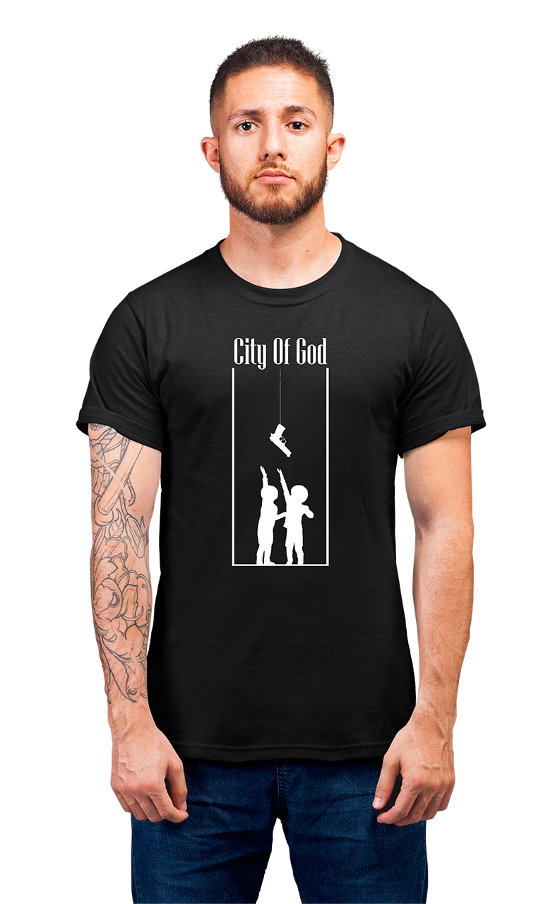 Minimalist movie-inspired T-shirt with a round neck and breathable 180 GSM material