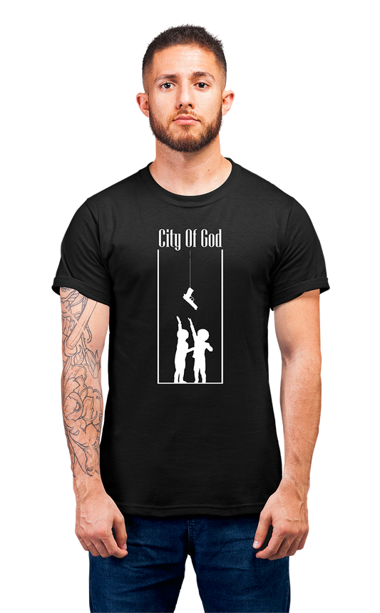 Minimalist movie-inspired T-shirt with a round neck and breathable 180 GSM material