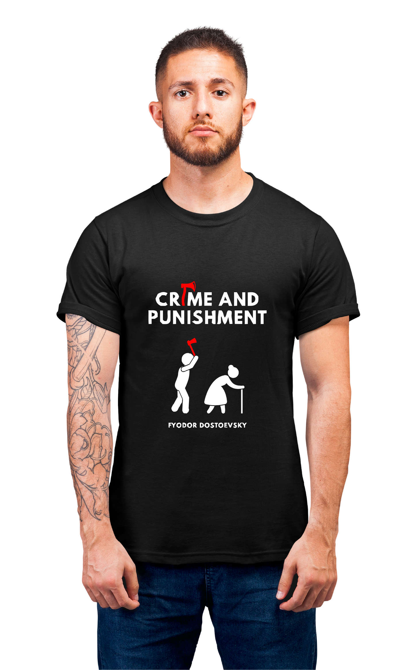 Minimalist movie-inspired T-shirt with a round neck and breathable 180 GSM material
