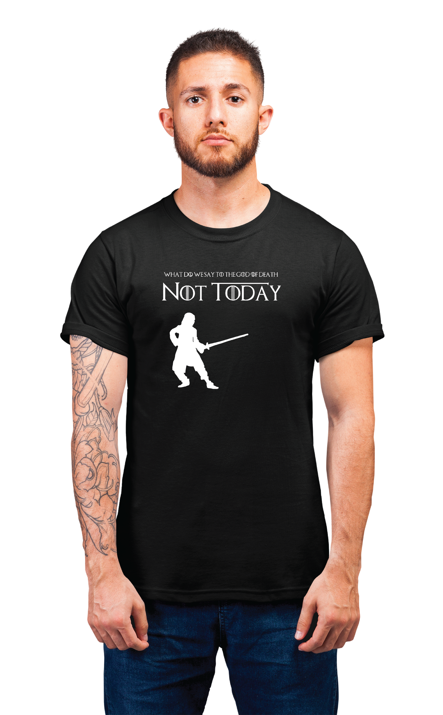 Sweaty Armpits Premium Unisex Printed T-shirt "Game Of Thrones" Arya Stark "Not Today" Minimalistic Design