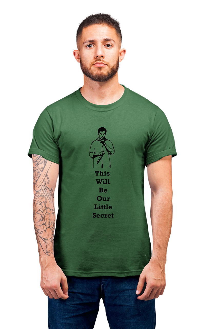 Sweaty Armpits Premium Unisex Printed T-shirt Dexter T.V Show, Cult Classic Dexter and Your Personal Secret Minimalistic Design