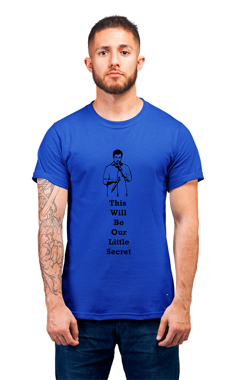 Sweaty Armpits Premium Unisex Printed T-shirt Dexter T.V Show, Cult Classic Dexter and Your Personal Secret Minimalistic Design