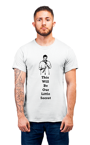 Minimalist movie-inspired T-shirt with a round neck and breathable 180 GSM material