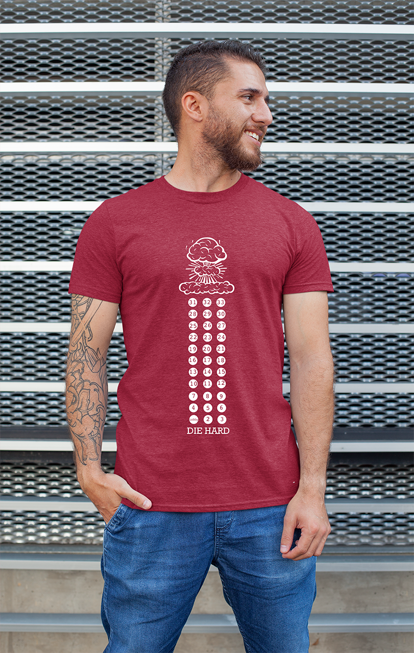 Sweaty Armpits Premium Unisex Printed T-shirtsDie Hard, Cult Classic, Iconic Movie, Bruce Willis, Minimalistic Design