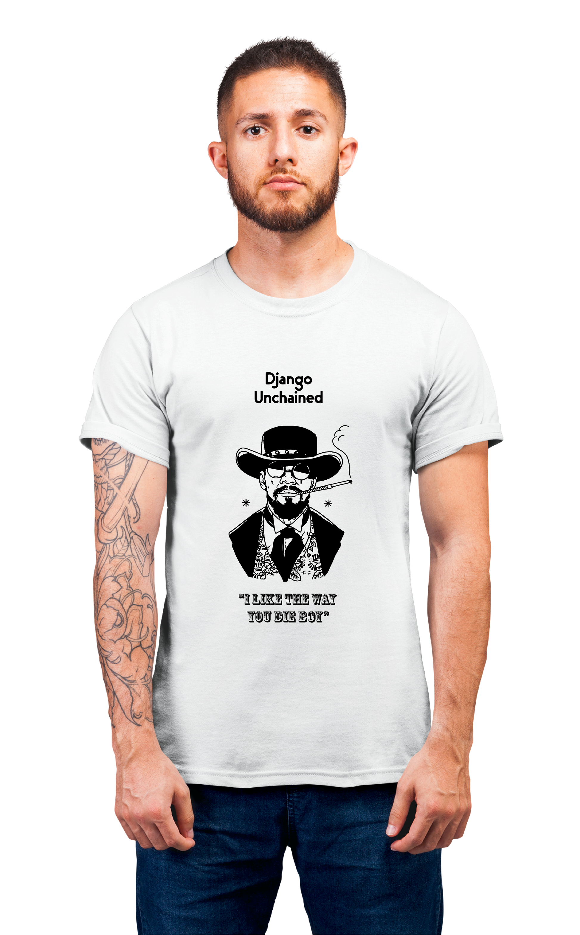 Minimalist movie-inspired T-shirt with a round neck and breathable 180 GSM material