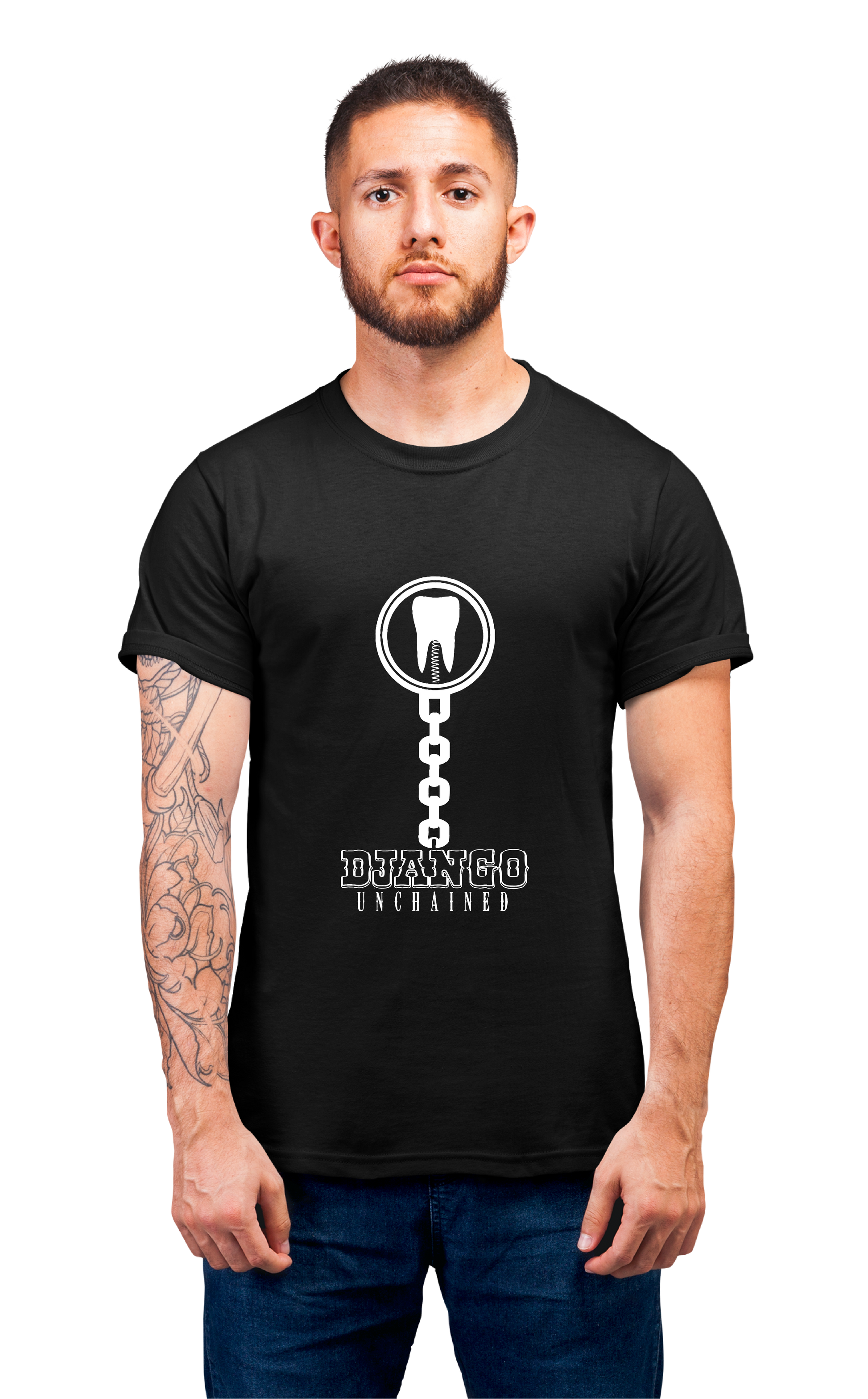 Minimalist movie-inspired T-shirt with a round neck and breathable 180 GSM material