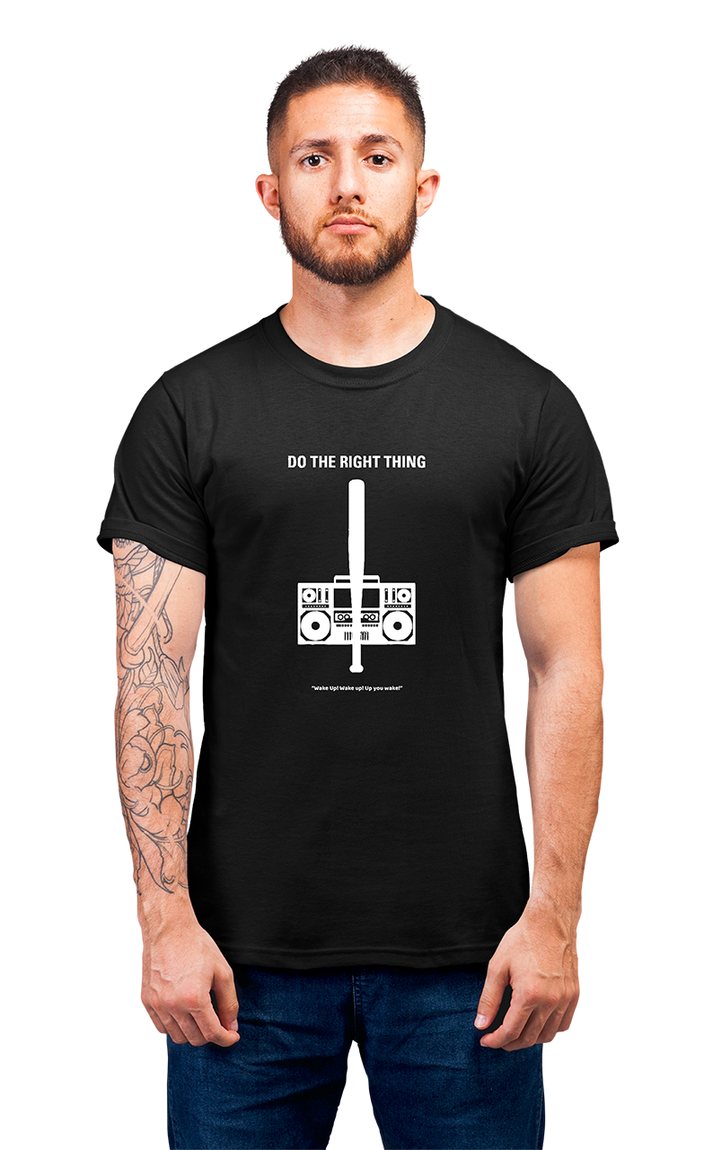 Sweaty Armpits Premium Unisex Printed T-shirts"Do The Right Thing" Cult Classic Movie Spike Lee, Minimalistic Design
