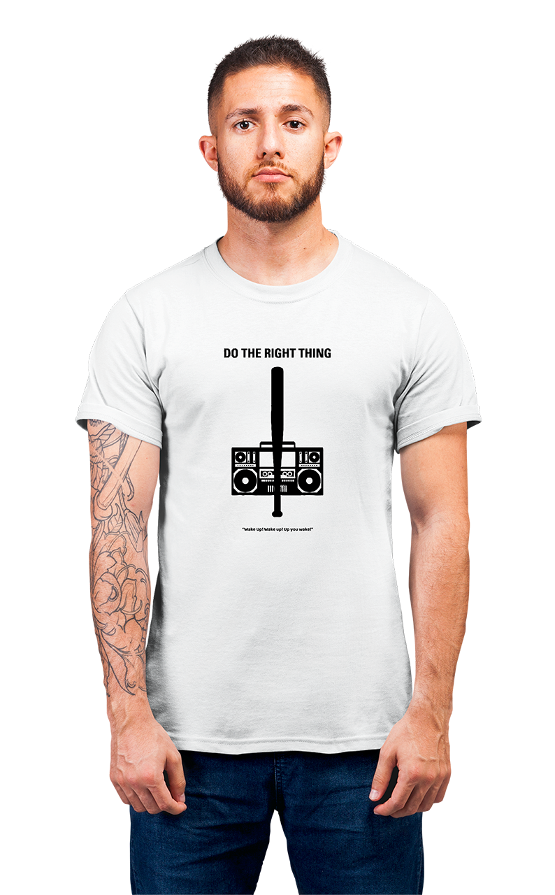 Sweaty Armpits Premium Unisex Printed T-shirts"Do The Right Thing" Cult Classic Movie Spike Lee, Minimalistic Design
