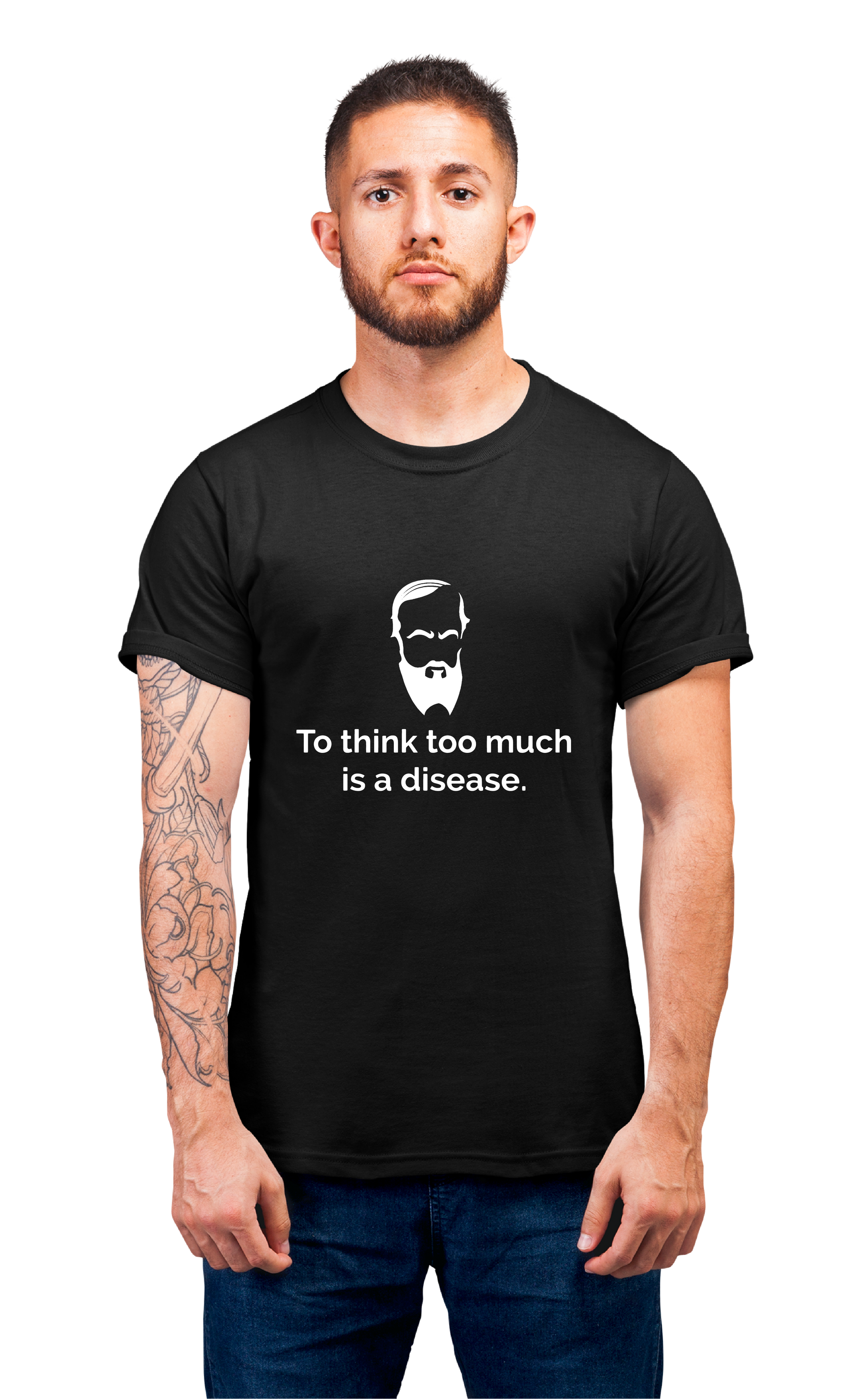 Minimalist movie-inspired T-shirt with a round neck and breathable 180 GSM material