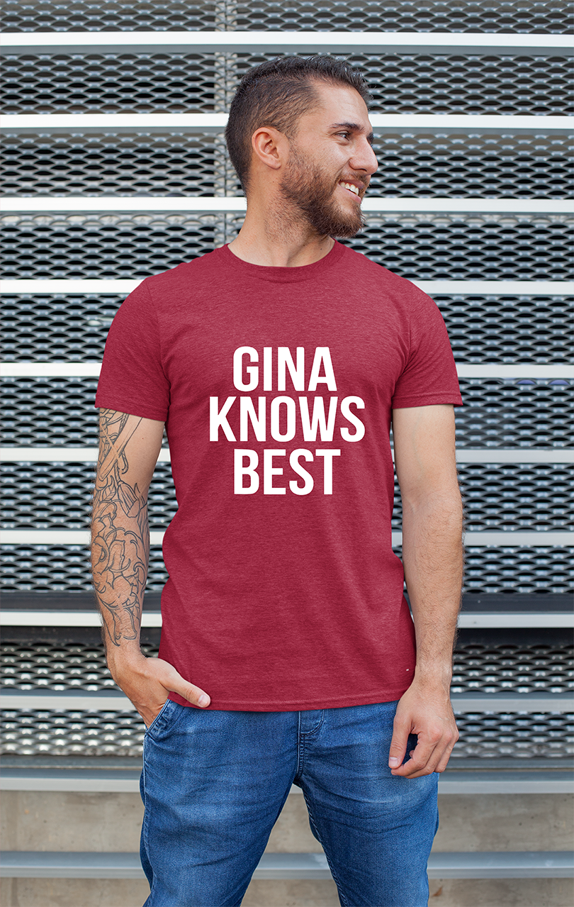 Sweaty Armpits Premium Unisex Printed T-shirts  Brooklyn Nine-Nine American Sitcom, "Gina Knows Best" Famous Quote Minimalistic Design