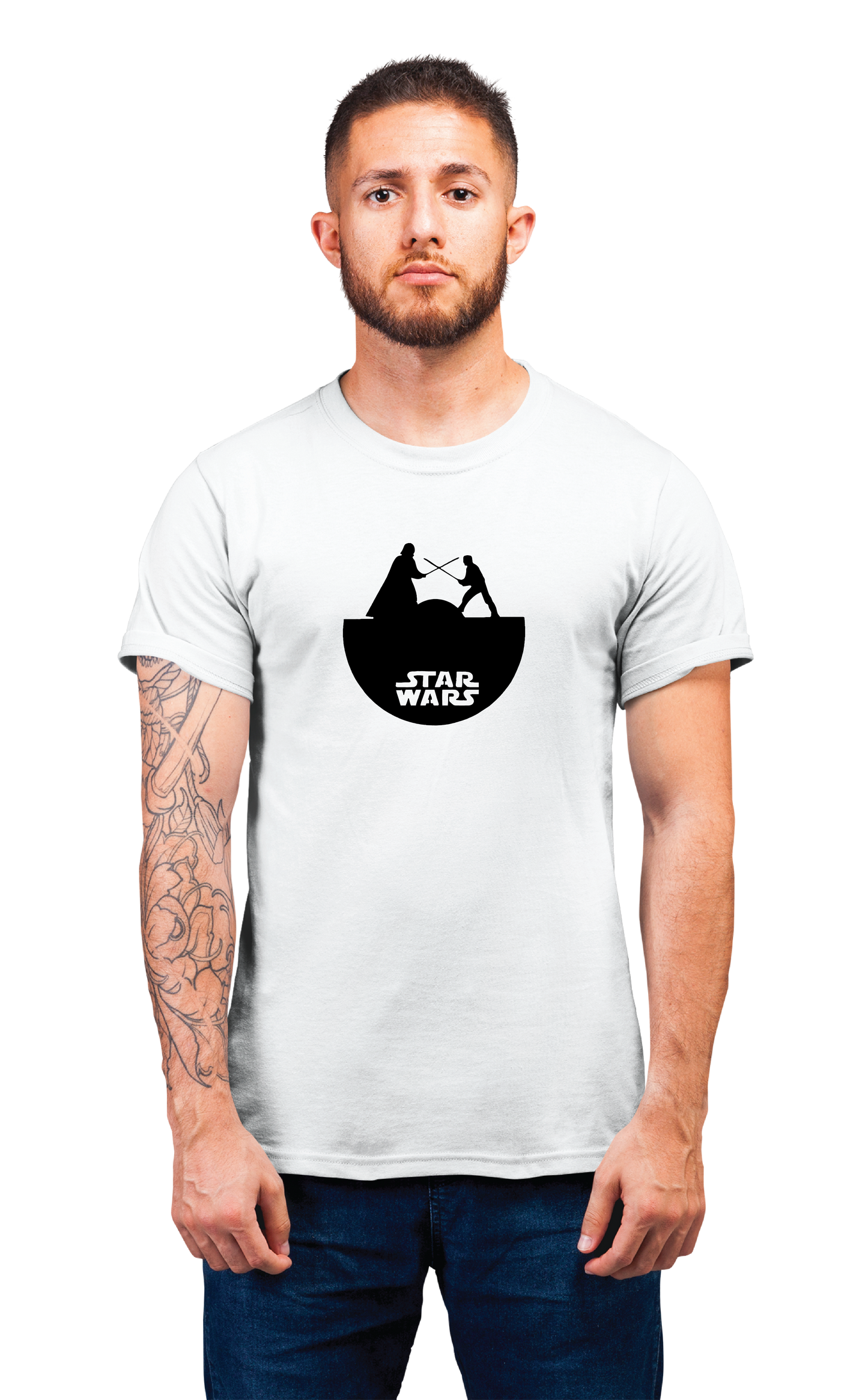 Sweaty Armpits Premium Unisex Printed T-shirts Star Wars,  Darth Vader Fighting  George Lucas Movie Minimalistic Design